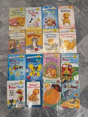 Lot of 16 Children's I Can Read! Picture Books - Biscuit & Pete the Cat